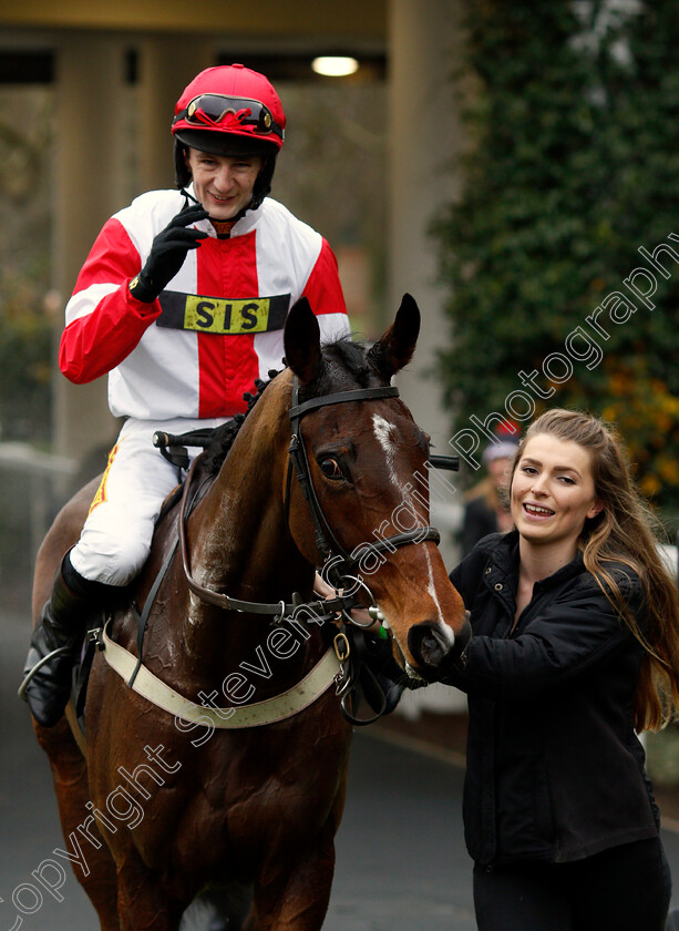 Mr-Medic-0006 
 MR MEDIC (James Best) after The My Pension Expert Handicap Chase Ascot 23 Dec 2017 - Pic Steven Cargill / Racingfotos.com