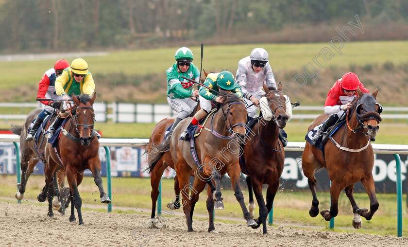 Crimewave-0001 
 CRIMEWAVE (Jack Mitchell) beats VOI (centre) in The Play 4 To Score At Betway Handicap as Martin Dwyer snatches up
Lingfield 4 Jan 2020 - Pic Steven Cargill / Racingfotos.com