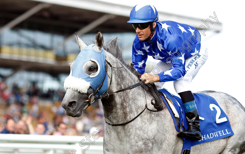 Gazwan-0006 
 GAZWAN (Olivier Peslier) wins The Shadwell Dubai International 
Newbury 28 Jul 2019 - Pic Steven Cargill / Racingfotos.com