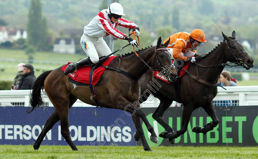 Latenightpass-0005 
 LATENIGHTPASS (Gina Andrews) beats CAPTAIN MCGINLEY (right) in The Connolly's Red Mills Intermediate Point-to-Point Championship Final Hunters Chase
Cheltenham 3 May 2019 - Pic Steven Cargill / Racingfotos.com