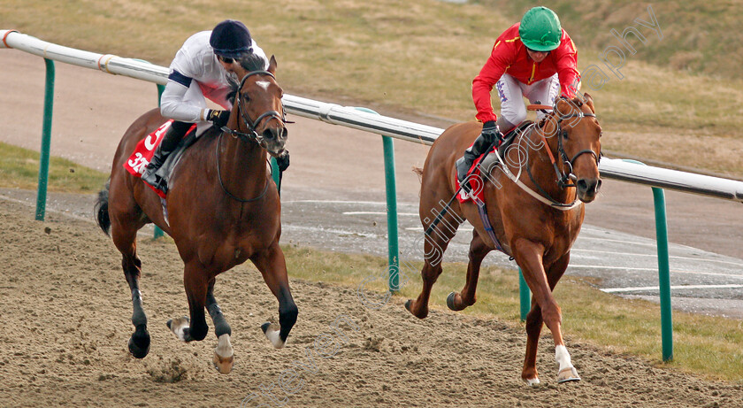 Headway-0007 
 HEADWAY (left, James Doyle) beats RUFUS KING (right) in The 32Red Spring Cup Stakes Lingfield 3 Mar 2018 - Pic Steven Cargill / Racingfotos.com