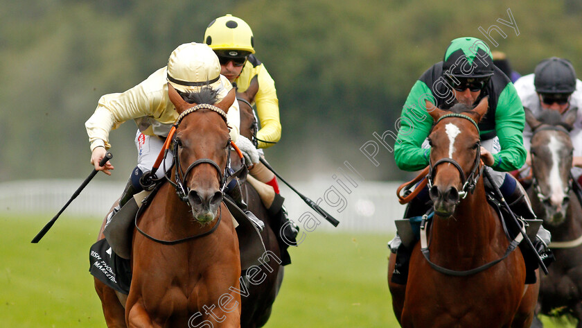 Romantic-Time-0005 
 ROMANTIC TIME (left, Hollie Doyle) wins The IRE Incentive Scheme Dick Poole Fillies Stakes
Salisbury 2 Sep 2021 - Pic Steven Cargill / Racingfotos.com