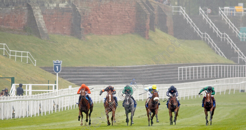 Absolutelyflawless-0001 
 ABSOLUTELY FLAWLESS (right, Laura Pearson) wins The ICM Stellar Sports Lily Agnes Stakes
Chester 4 May 2022 - Pic Steven Cargill / Racingfotos.com