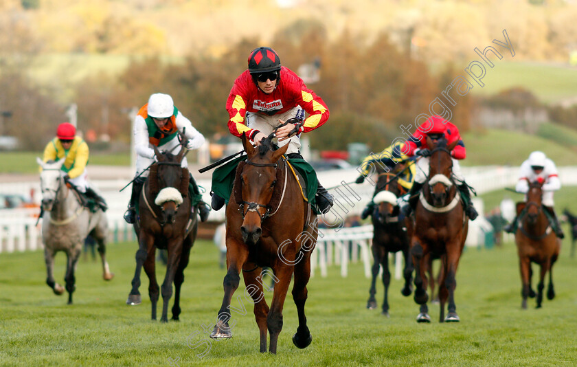 Cogry-0005 
 COGRY (Sam Twiston-Davies) wins The randoxhealth.com Handicap Chase Cheltenham 28 Oct 2017 - Pic Steven Cargill / Racingfotos.com