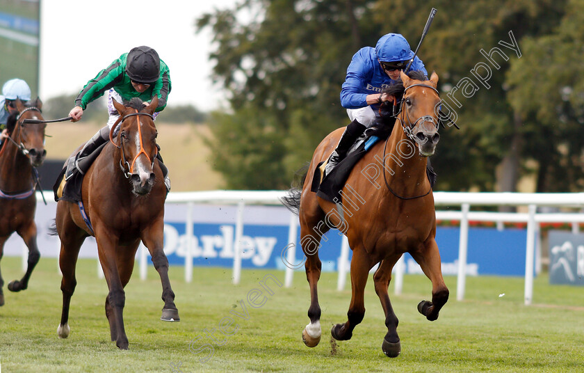 Poetic-Charm-0003 
 POETIC CHARM (James Doyle) beats ELYSIUM DREAM (left) in The Spa At Bedford Lodge Hotel British EBF FIllies Handicap
Newmarket 14 Jul 2018 - Pic Steven Cargill / Racingfotos.com