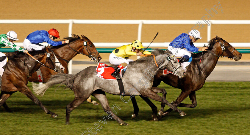 Loxley-0006 
 LOXLEY (Mickael Barzalona) beats DEFOE (left) in The Dubai City Of Gold
Meydan 7 Mar 2020 - Pic Steven Cargill / Racingfotos.com