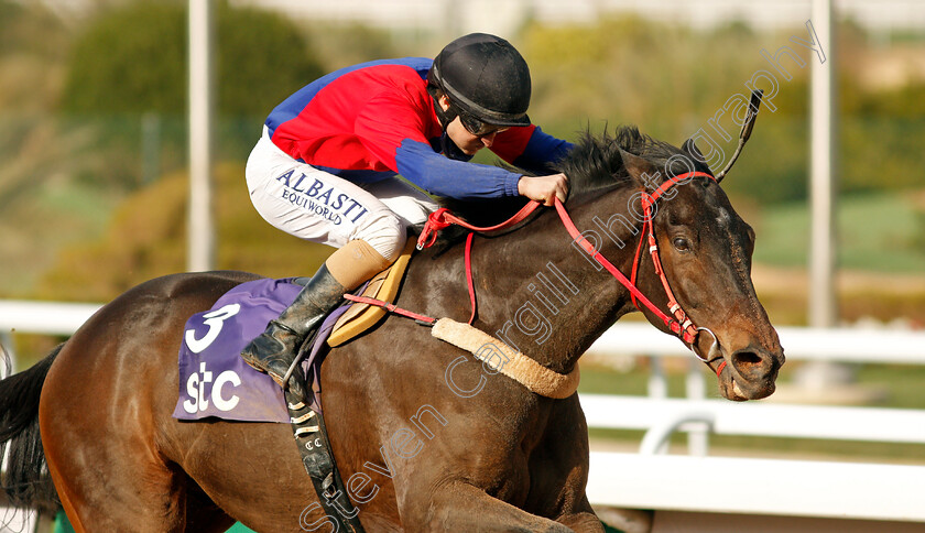 Alnashaas-0002 
 ALNASHAAS (Shane Foley) wins The STC International Jockeys Challenge Round 1
King Abdulaziz RaceCourse, Riyadh, Saudi Arabia 25 Feb 2022 - Pic Steven Cargill / Racingfotos.com