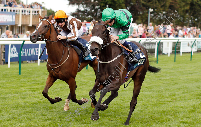 Lorelina-0004 
 LORELINA (right, Oisin Murphy) beats HYANNA (left) in The EBF Breeders Series Fillies Handicap
Salisbury 16 Aug 2018 - Pic Steven Cargill / Racingfotos.com