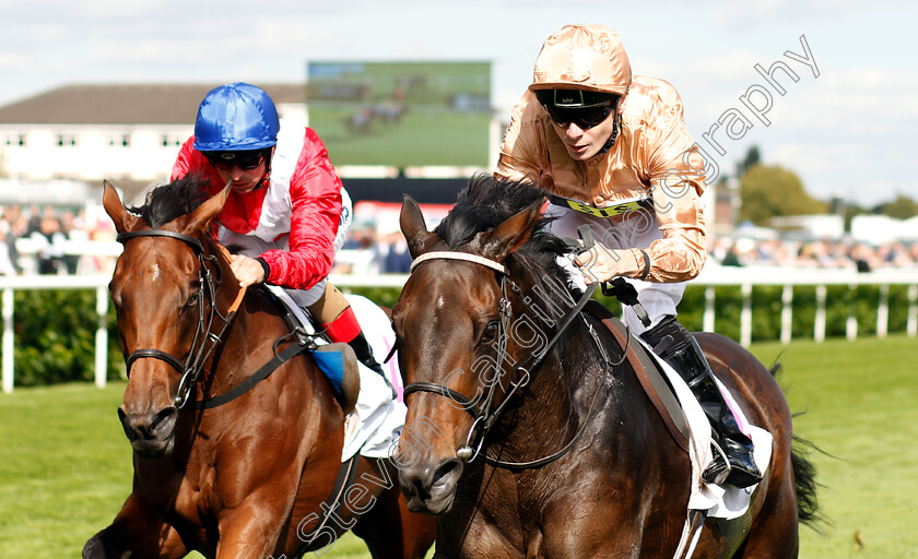 God-Given-0007 
 GOD GIVEN (right, Jamie Spencer) beats PILASTER (left) in The DFS Park Hill Stakes
Doncaster 13 Sep 2018 - Pic Steven Cargill / Racingfotos.com