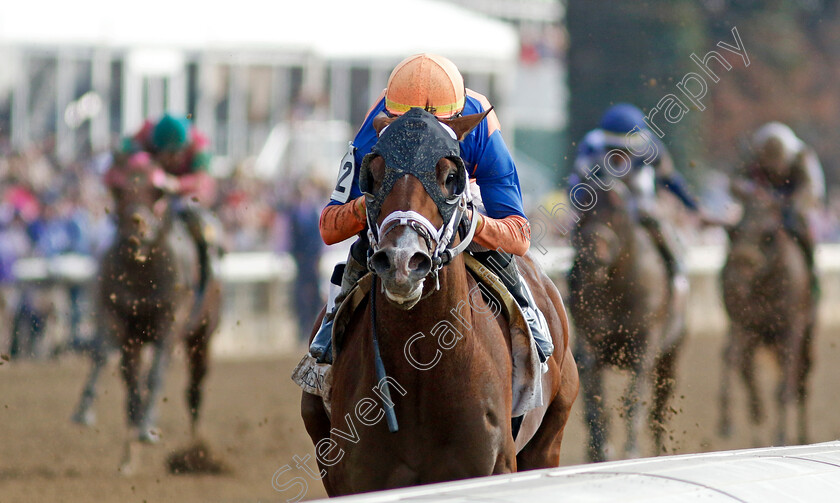 Giant-Mischief-0002 
 GIANT MISCHIEF (Florent Geroux) wins The Lanark Allowance
Breeders Cup Meeting, Keeneland USA, 4 Nov 2022 - Pic Steven Cargill / Racingfotos.com