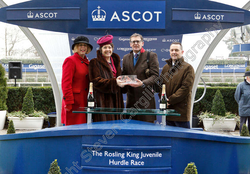 Belargus-0008 
 Presentation to Nick Gifford for The Rosling King Juvenile Hurdle won by BELARGUS
Ascot 19 Jan 2019 - Pic Steven Cargill / Racingfotos.com