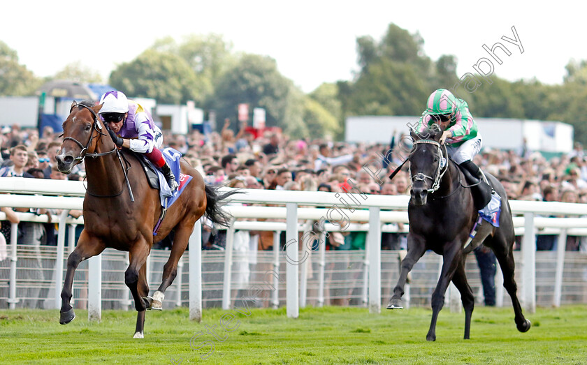 Kinross-0001 
 KINROSS (Frankie Dettori) beats POGO (right) in The Sky Bet City of York Stakes
York 20 Aug 2022 - Pic Steven Cargill / Racingfotos.com