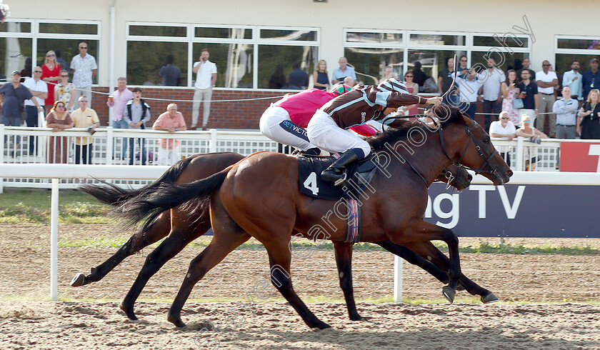 Hector-Loza-0006 
 HECTOR LOZA (Nicky Mackay) wins The Hills Prospect Champagne & Prosecco Novice Stakes
Chelmsford 23 Jul 2019 - Pic Steven Cargill / Racingfotos.com