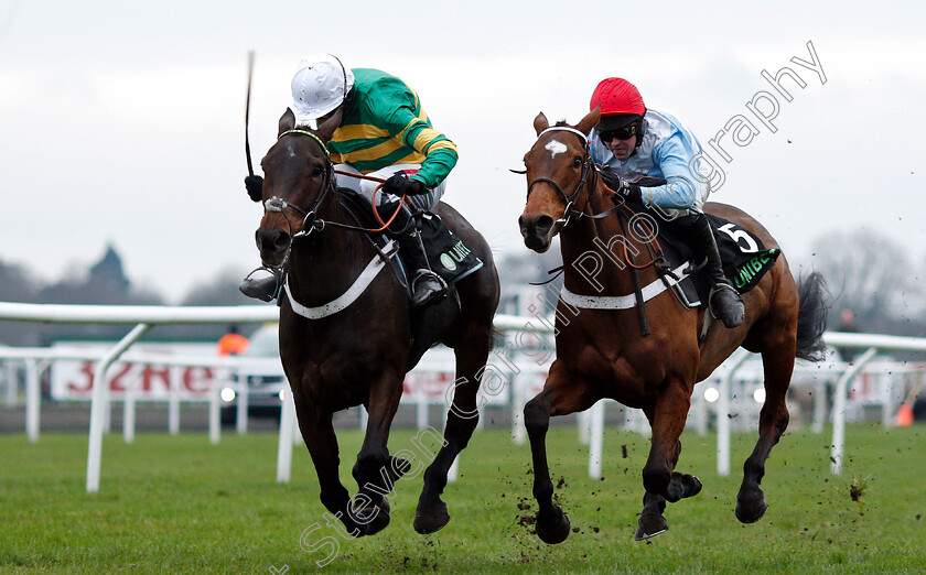 Verdana-Blue-0003 
 VERDANA BLUE (right, Nico De Boinville) beats BUVEUR D'AIR (left) in The Unibet Christmas Hurdle
Kempton 26 Dec 2018 - Pic Steven Cargill / Racingfotos.com