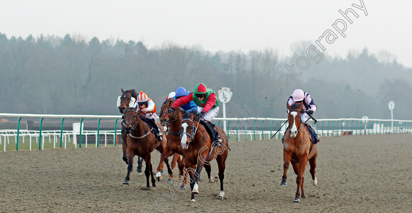 Roy s-Legacy-0001 
 ROY'S LEGACY (Charlie Bennett) beats NAG'S WAG (right) in The Betway Dash Handicap Lingfield 3 Mar 2018 - Pic Steven Cargill / Racingfotos.com