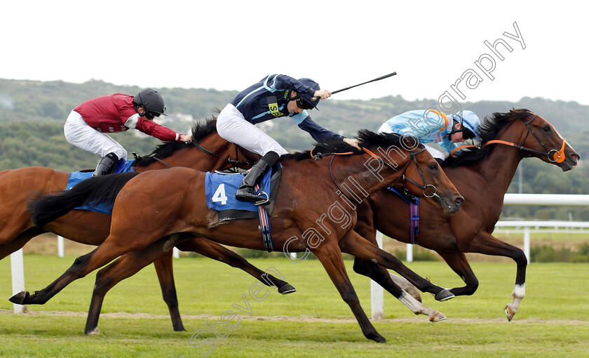 Dark-Jedi-0005 
 DARK JEDI (nearside, Callum Shepherd) beats LEROY LEROY (right) in The Download The Free At The Races App Novice Stakes
Ffos Las 14 Aug 2018 - Pic Steven Cargill / Racingfotos.com