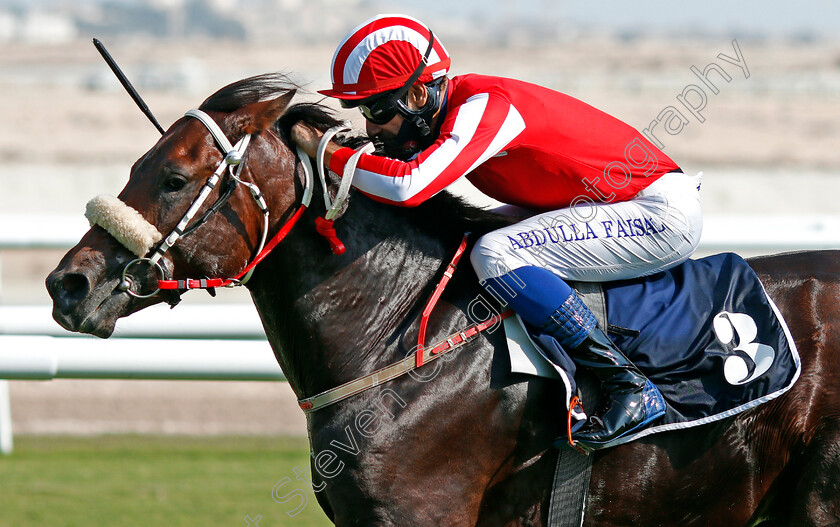 Tuwaisan-0003 
 TUWAISAN (Abdulla Faisal) wins The Bahrain Economic Development Board Cup
Rashid Equestrian & Horseracing Club, Bahrain 20 Nov 2020 - Pic Steven Cargill / Racingfotos.com