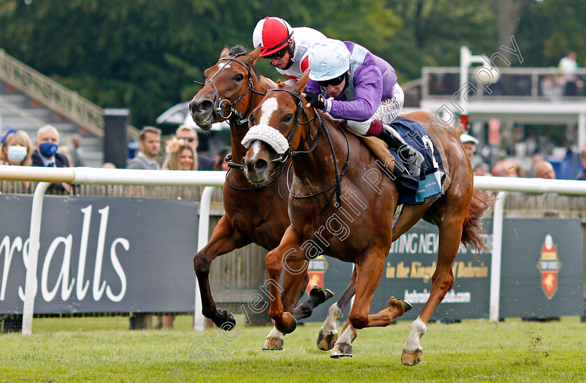 Frankella-0004 
 FRANKELLA (Oisin Murphy) beats PRINCESS SHABNAM (left) in The British Stallion Studs EBF Maiden Fillies Stakes
Newmarket 8 Jul 2021 - Pic Steven Cargill / Racingfotos.com