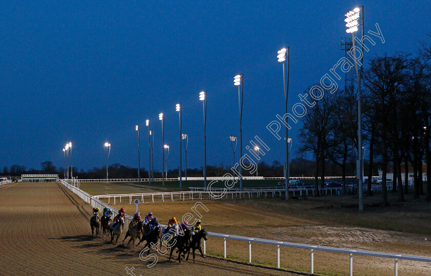 Chelmsford-0002 
 Racing out of the back straight during the Support The Injured Jockeys Fund Handicap won by SHAMAROUSKI (5th right)
Chelmsford 18 Feb 2021 - Pic Steven Cargill / Racingfotos.com