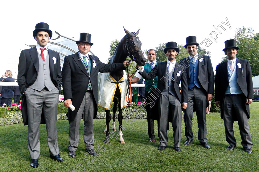 Baghdad-0004 
 BAGHDAD with Mark Johnston and owners after The King George V Stakes
Royal Ascot 21 Jun 2018 - Pic Steven Cargill / Racingfotos.com