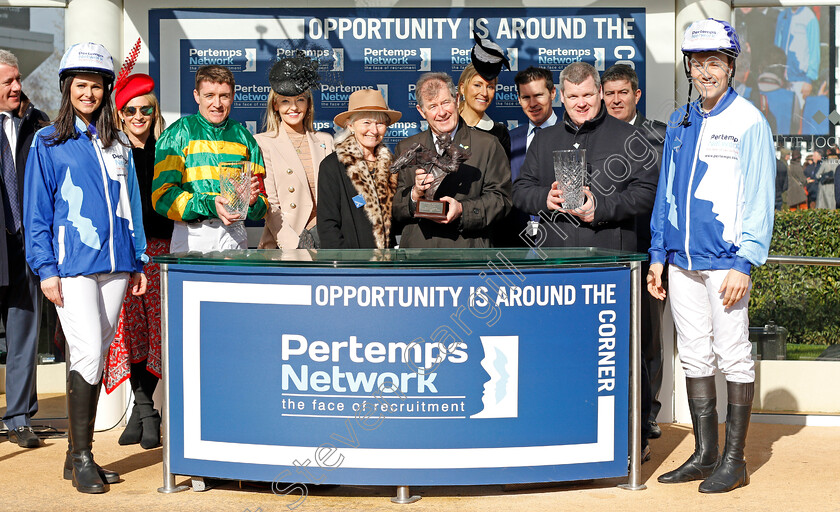 Sire-Du-Berlais-0012 
 Presentation to J P McManus, Gordon Elliott and Barry Geraghty for The Pertemps Network Final Handicap Hurdle won by SIRE DU BERLAIS
Cheltenham 12 Mar 2020 - Pic Steven Cargill / Racingfotos.com