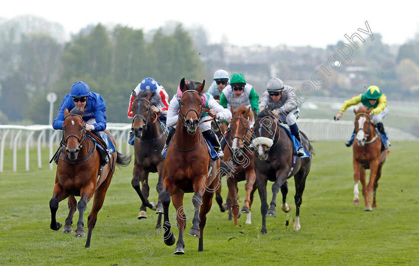 Sunny-Orange-0003 
 SUNNY ORANGE (centre, Rossa Ryan) beats AL KHAZNEH (left) in The Madri Excepcional Maiden Stakes
Leicester 23 Apr 2022 - Pic Steven Cargill / Racingfotos.com