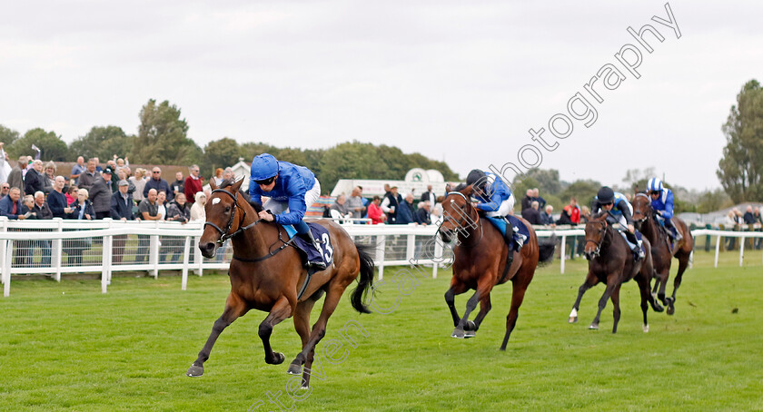 Sapphire-Seas-0005 
 SAPPHIRE SEAS (William Buick) wins The EBF Stallions John Musker Fillies Stakes
Yarmouth 19 Sep 2023 - Pic Steven Cargill / Racingfotos.com