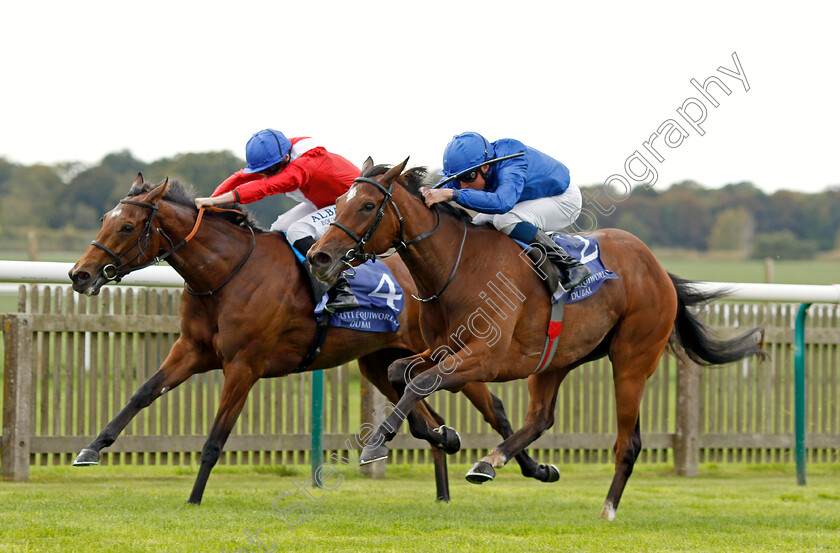 Eternal-Pearl-0003 
 ETERNAL PEARL (right, William Buick) beats PERIPATETIC (left) in The Princess Royal Al Basti Equiworld Dubai Stakes
Newmarket 23 Sep 2022 - Pic Steven Cargill / Racingfotos.com