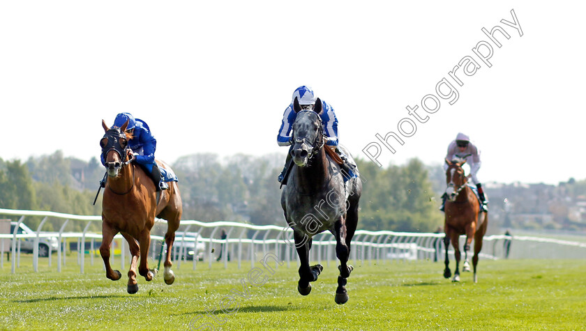 Happy-Power-0002 
 HAPPY POWER (centre, David Probert) beats PATH OF THUNDER (left) in The EBF Stallions King Richard III Stakes
Leicester 23 Apr 2022 - Pic Steven Cargill / Racingfotos.com