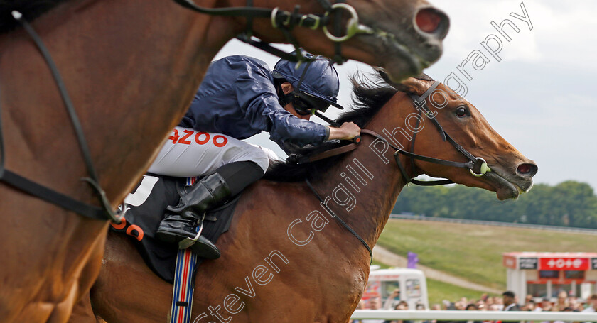 Tuesday-0008 
 TUESDAY (Ryan Moore) beats EMILY UPJOHN (nearside) in The Cazoo Oaks
Epsom 3 Jun 2022 - Pic Steven Cargill / Racingfotos.com