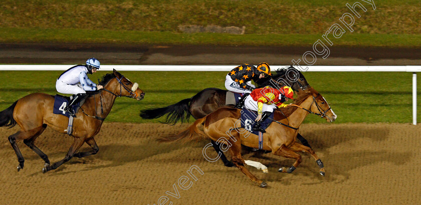 Lottie-Marie-0007 
 LOTTIE MARIE (nearside, Rhys Clutterbuck) beats TORONADO QUEEN (farside) and I'M AVAILABLE (left) in The Ladbrokes Watch Racing Online For Free EBF Fillies Handicap
Wolverhampton 1 Feb 2021 - Pic Steven Cargill / Racingfotos.com