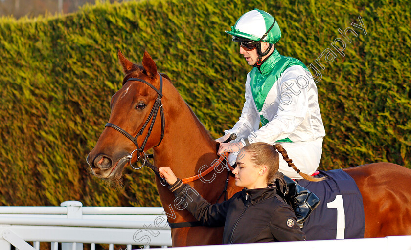 Invitational-0004 
 INVITATIONAL (Jack Mitchell) before winning The Ladbrokes Where The Nation Plays Fillies Stakes
Wolverhampton 3 Jan 2020 - Pic Steven Cargill / Racingfotos.com