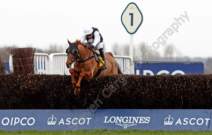 Captain-Chaos-0001 
 CAPTAIN CHAOS (Harry Skelton) wins The My Oddsboost On Betfair Swinley Chase
Ascot 20 Feb 2021 - Pic Steven Cargill / Racingfotos.com