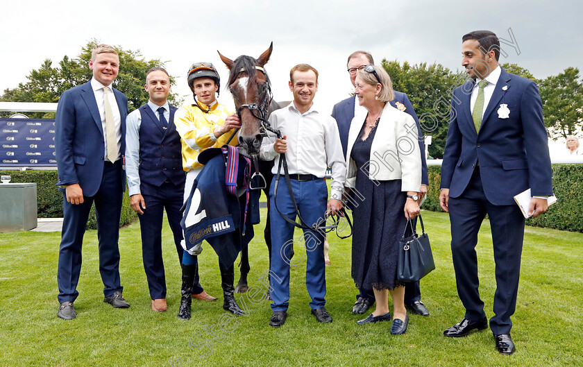 Hoo-Ya-Mal-0006 
 HOO YA MAL (William Buick) with George Boughey and connections after The William Hill March Stakes
Goodwood 27 Aug 2022 - Pic Steven Cargill / Racingfotos.com