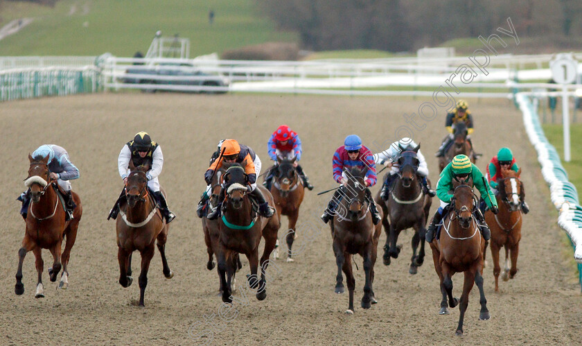 French-Mix-0002 
 FRENCH MIX (right, Hannah Welch) wins The Betway Amateur Riders Handicap
Lingfield 25 Jan 2019 - Pic Steven Cargill / Racingfotos.com