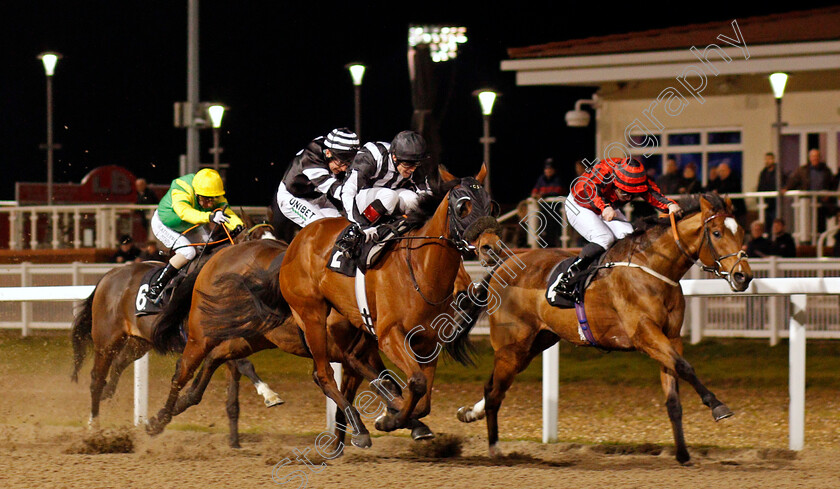 Strawberry-Jack-0002 
 STRAWBERRY JACK (centre, Ben Curtis) beats FIELDS OF DREAMS (right) in The Bet totescoop6 At totesport.com Handicap
Chelmsford 2 Jan 2020 - Pic Steven Cargill / Racingfotos.com