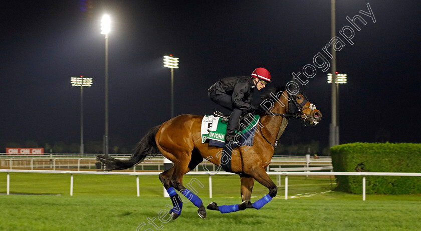 Emily-Upjohn-0002 
 EMILY UPJOHN (Kieran Shoemark) training for The Sheema Classic
Meydan Dubai 28 Mar 2024 - Pic Steven Cargill / Racingfotos.com