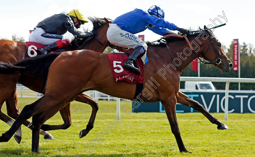 Eshaada-0005 
 ESHAADA (Jim Crowley) wins The Haras de Bouquetot Fillies Trial Stakes
Newbury 15 May 2021 - Pic Steven Cargill / Racingfotos.com