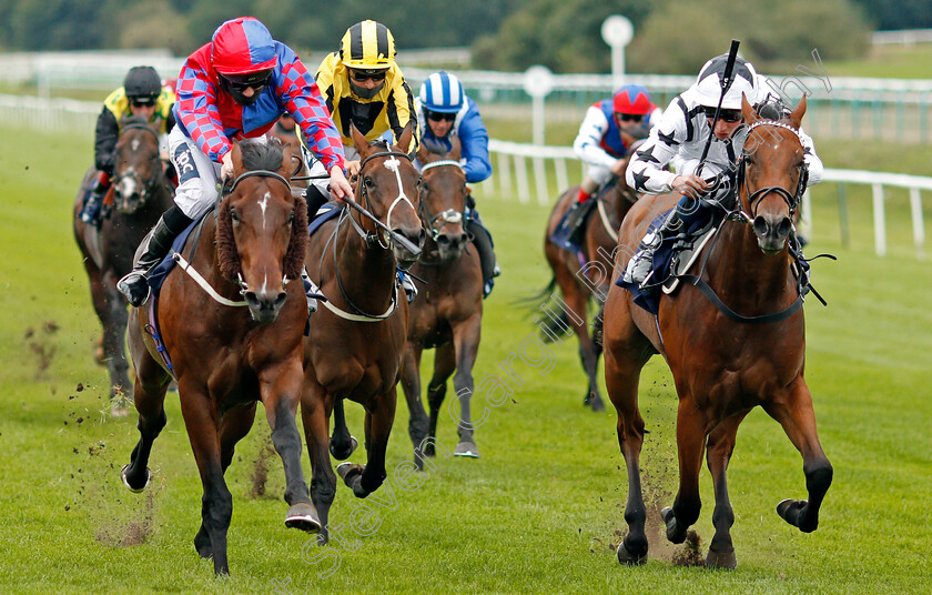 Bedford-Flyer-0006 
 BEDFORD FLYER (left, Lewis Edmunds) beats SILENT QUEEN (right) in The Betway Casino Nursery
Lingfield 2 Sep 2020 - Pic Steven Cargill / Racingfotos.com