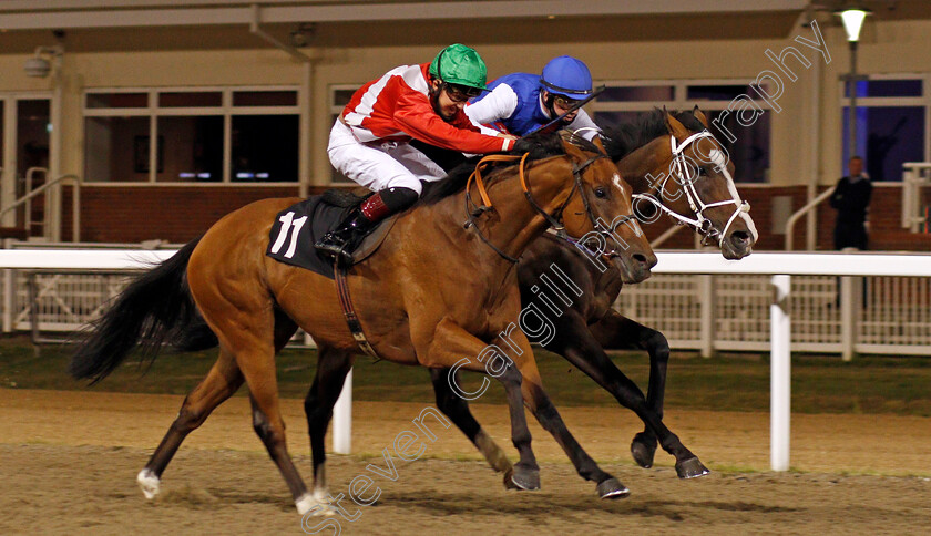 Mochalov-0002 
 MOCHALOV (farside, Levi Williams) beats CHIARODILUNA (nearside) in The Havens Hospices Apprentice Handicap Div2
Chelmsford 22 Aug 2020 - Pic Steven Cargill / Racingfotos.com