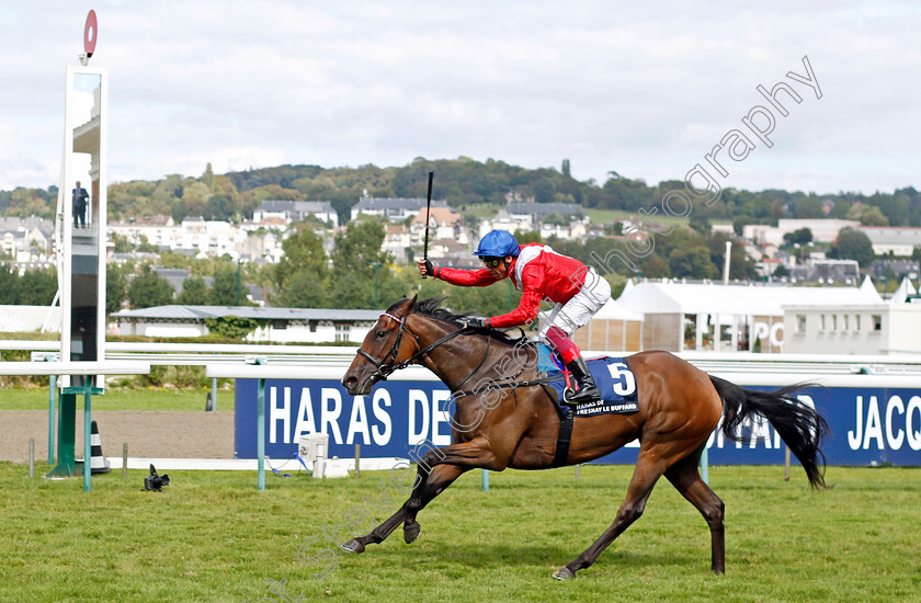 Inspiral-0003 
 INSPIRAL (Frankie Dettori) wins The Prix du Haras de Fresnay-le-Buffard Jacques le Marois
Deauville 13 Aug 2023 - Pic Steven Cargill / Racingfotos.com