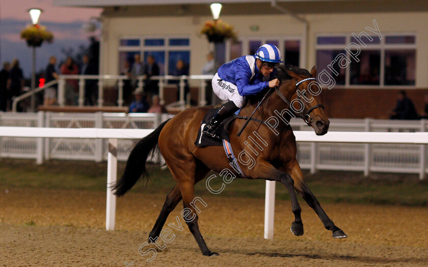 Nazeef-0003 
 NAZEEF (Jim Crowley) wins The Bet In Play At totesport.com Novice Stakes
Chelmsford 4 Sep 2019 - Pic Steven Cargill / Racingfotos.com