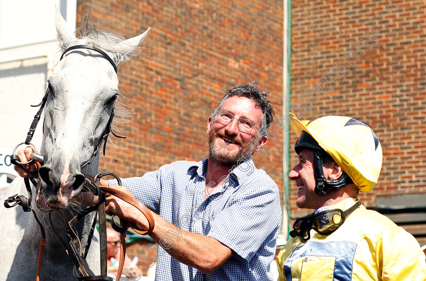 Roy-Rocket-0007 
 ROY ROCKET (John Egan) with John Berry after The mintbet.com Cash Back 2nd To Fav Brighton Handicap
Brighton 3 Jul 2018 - Pic Steven Cargill / Racingfotos.com