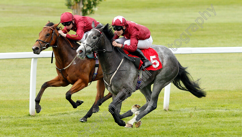 Graceful-Magic-0003 
 GRACEFUL MAGIC (Charles Bishop) beats SNEAKY (left) in The Download The Star Sports App Now EBF Fillies Novice Stakes
Sandown 30 May 2019 - Pic Steven Cargill / Racingfotos.com