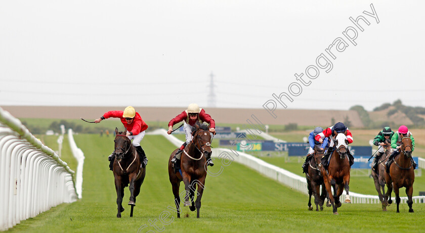 Mille-Miglia-0001 
 MILLE MIGLIA (centre, Adam Kirby) beats FIRST DANCE (left) in The Follow @mansionbet On Twitter Fillies Handicap
Newmarket 27 Aug 2021 - Pic Steven Cargill / Racingfotos.com