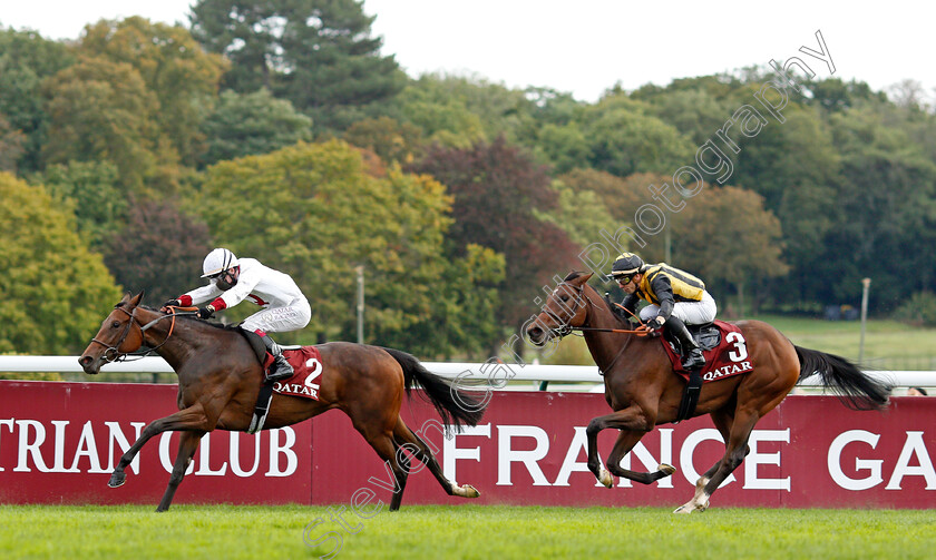 Zellie-0003 
 ZELLIE (Oisin Murphy) beats TIMES SQUARE (right) in The Qatar Prix Marcel Boussac
Longchamp 3 Oct 2021 - Pic Steven Cargill / Racingfotos.com