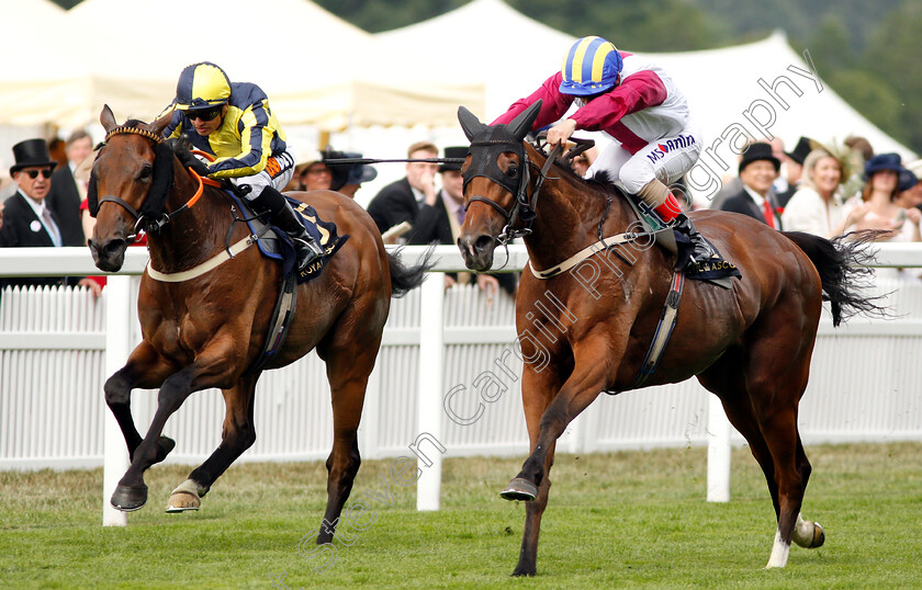 Lagostovegas-0003 
 LAGOSTOVEGAS (right, Andrea Atzeni) beats DUBAWI FIFTY (left) in The Ascot Stakes
Royal Ascot 19 Jun 2018 - Pic Steven Cargill / Racingfotos.com