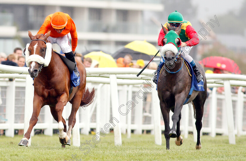 Tahirwah-0003 
 TAHIRWAH (right, Olivier Peslier) beats ZOE DI GALLURA (left) in The DIAR International Stakes
Newbury 29 Jul 2018 - Pic Steven Cargill / Racingfotos.com