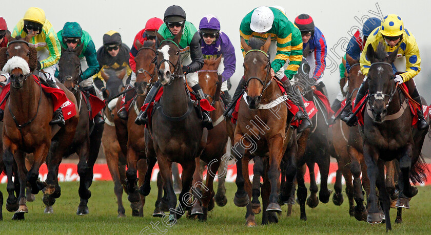 OK-Corral-0003 
 OK CORRAL (2nd right, Aidan Coleman) with YALA ENKI (right, Bryony Frost) SOME CHAOS (2nd left, Ben Poste) and WALT (left, James Best) during The Ladbrokes Trophy Chase
Newbury 30 Nov 2019 - Pic Steven Cargill / Racingfotos.com