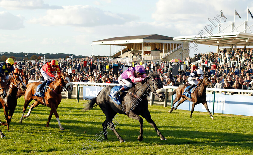 Azure-Blue-0003 
 AZURE BLUE (David Egan) wins The Blue Point British EBF Boadicea Stakes
Newmarket 8 Oct 2022 - Pic Steven Cargill / Racingfotos.com